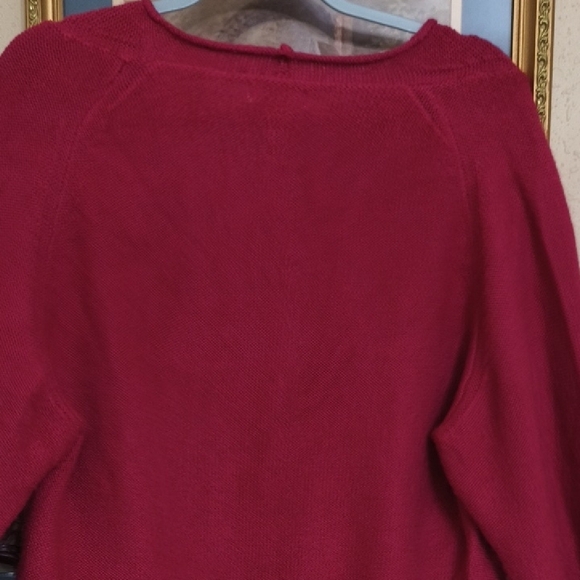 Umgee Oversized Deep Pink V-Neck Sweater Cozy small Leggings Athlesiure - Picture 9 of 10